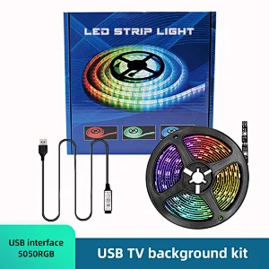 Best quality 5V glue drop waterproof 5050RGB flexible atmosphere light with USB charging LED strip light