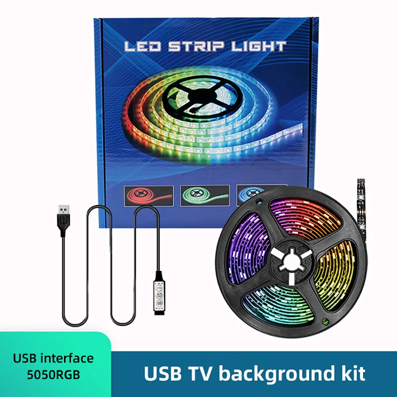 Best quality 5V glue drop waterproof 5050RGB flexible atmosphere light with USB charging LED strip light