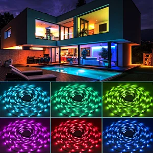 High quality 5050 TV Background Lighting RGB LED Strip Adhesive Tape IP65 IP20 60leds M 10mm Width LED Light Strip