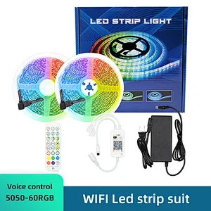 High quality 5050 TV Background Lighting RGB LED Strip Adhesive Tape IP65 IP20 60leds M 10mm Width LED Light Strip