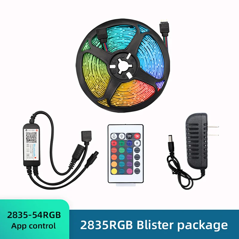 LED Light Strip With 2835 Waterproof RGB Strip Light Kit APP BT Control Soft Light Bar