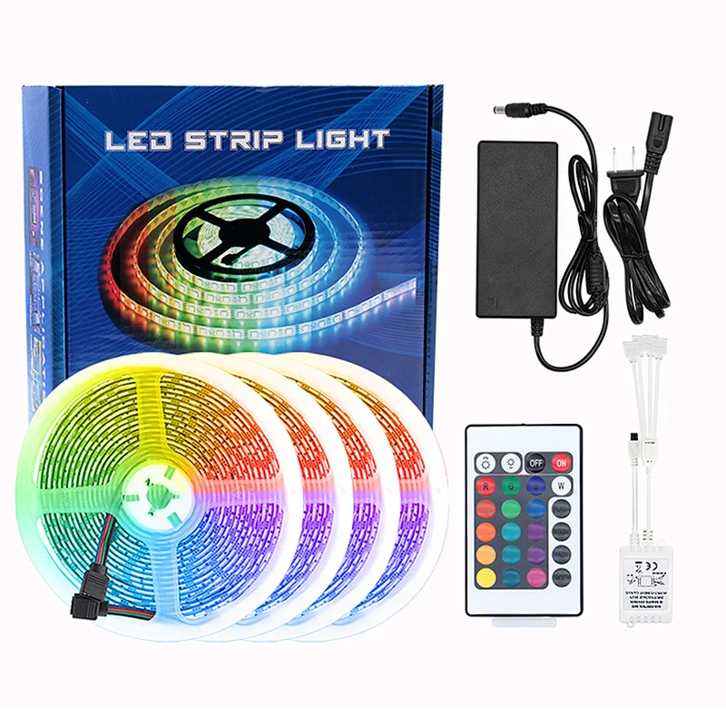 SMD 5050RGB Led Strip Light With Waterproof 24 Keys BT Music Control Flexible Led Light Sheet For Atmosphere