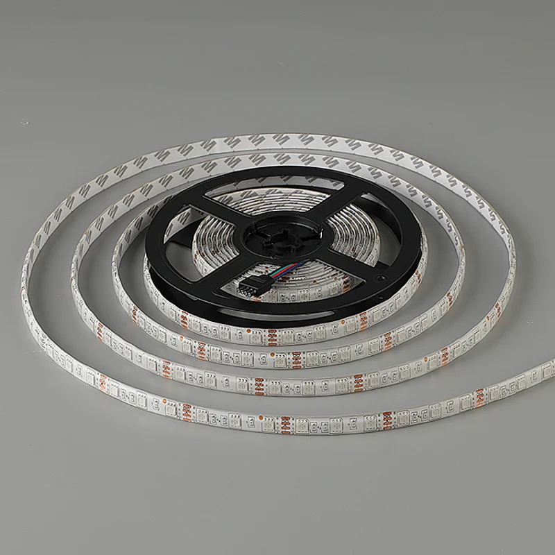LED Light Strip RGB Factory Outlet SMD 5050 Colorful Decoration IP65 12V Max Waterproof Luminous White Body Lamp Copper Power