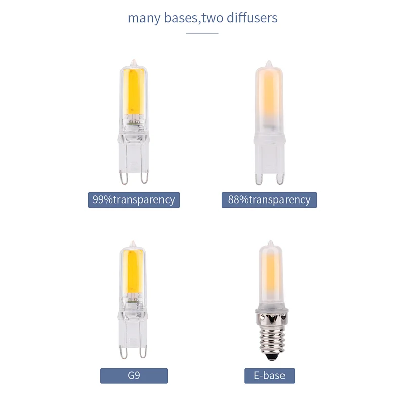 Super Bright 200lm Single White Dimmable G9 LED Light Bulbs