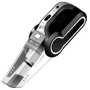 Multifunction car vacuum tire pressure measurement and fast inflation.External LED lighting.Meeting all kinds of cleaning needs