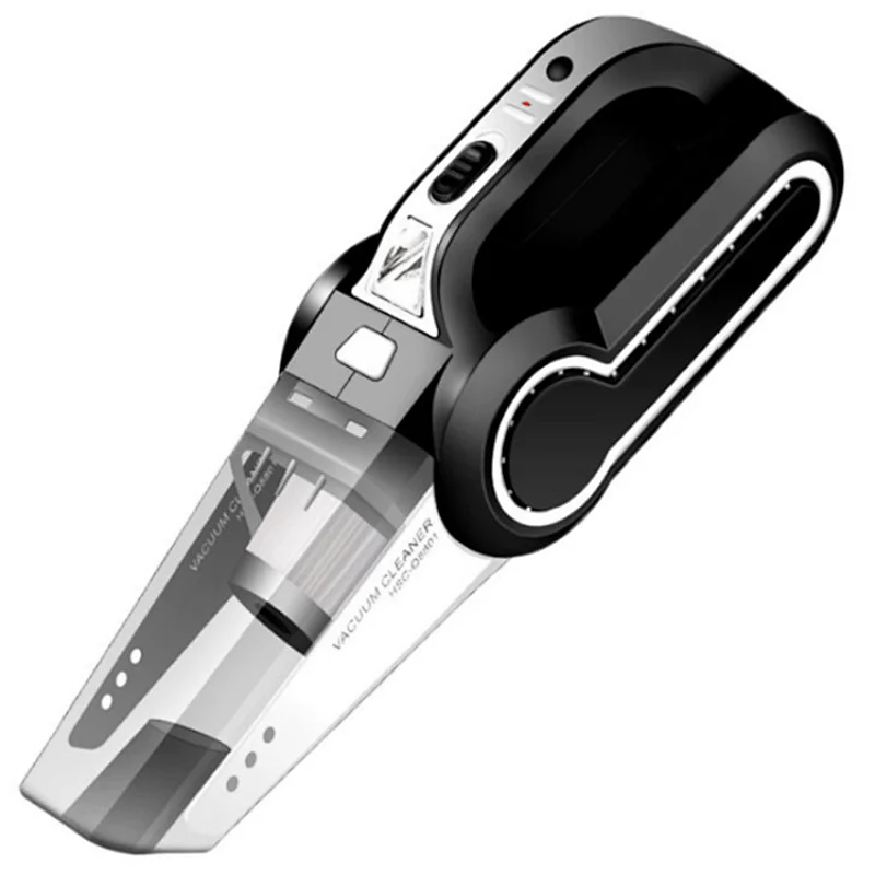 Multifunction car vacuum tire pressure measurement and fast inflation.External LED lighting.Meeting all kinds of cleaning needs