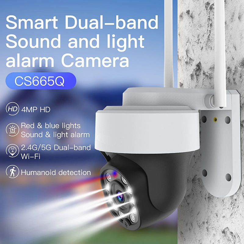 4MP Solar cctv Security Camera Outdoor wireless WiFi IP Camera Home Security System W/ Motion Detection Auto Tracking 2-Way Talk