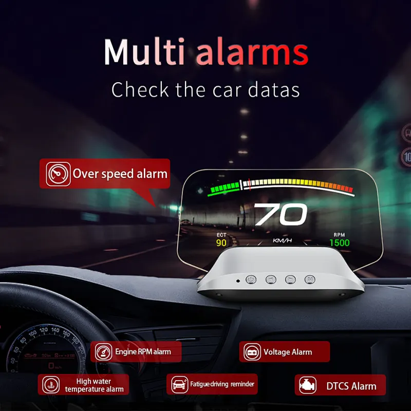 Obd cars head up display obd HUD diagnostic tools digital speedometer for car