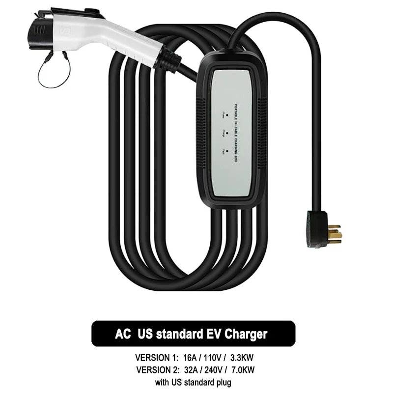 Type 2 EV Charger Portable Electric Vehicle Charger Station