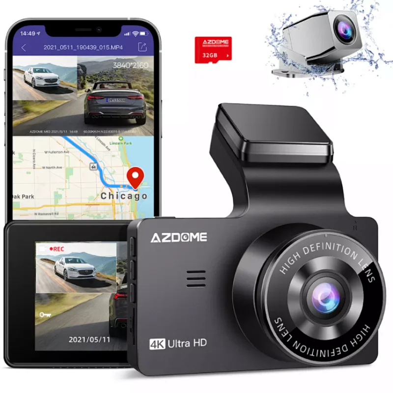 AZDOME Dash Cam 3inch Car Driving Recorder Camera Night Vision Park Monitor G-Sensor Loop Recording