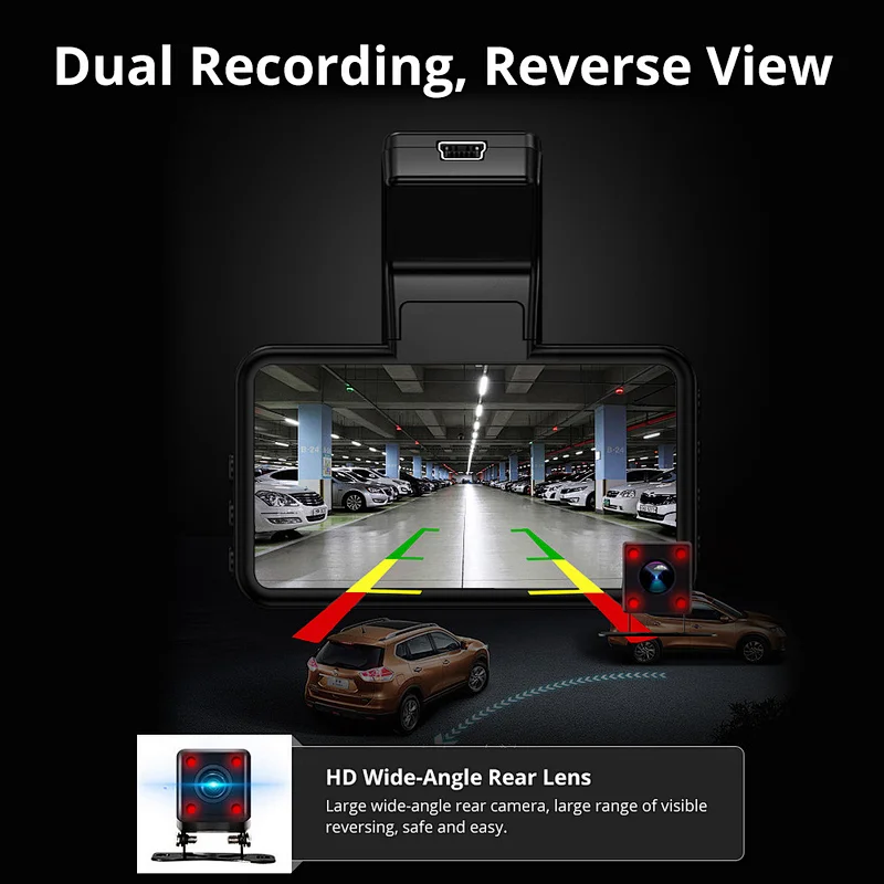 Azdome Car Dash Cam 2K Dashcam Front And Rear 4k Camera Car DVR Camera Full HD Night Vision Dashboard Recorder