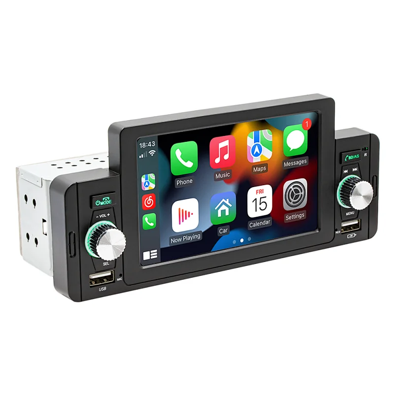 5 inch 1 din car stereo car radio mp5 player with carplay BT FM radio mirror link android auto radio universal
