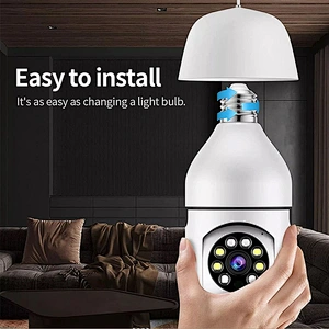 Smart home security panoramic bulb camera wifi Wireless 360 degree rotating full-color night vision ptz network cameras