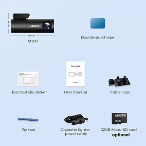 2K Dash Cam Dual Lens Dash Cam With WiFi Front and Rear 1080P dashcam Screenless Dashboard DVR Camera