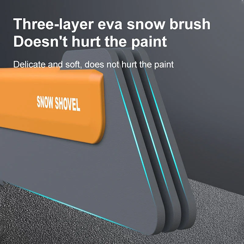 Car Cleaning Tools Extendable Alloy Winter Snow Shovel EVA Ice Scraper Car Windshield Snow Brush For Removing Frost and Snow