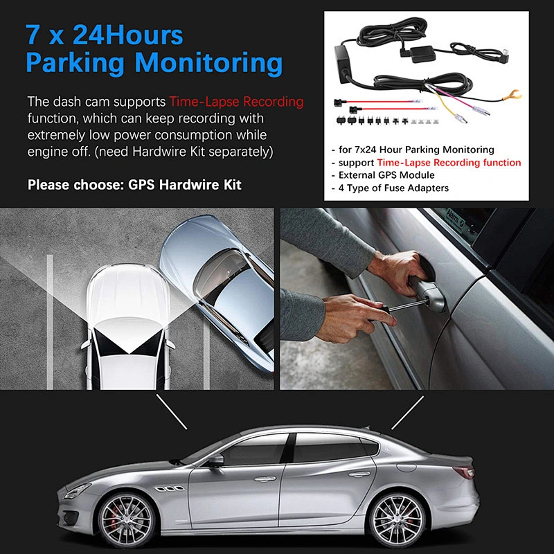 3CH dash cam 1080P 360 degree dashcam car camera car DVR recorder WIFI GPS