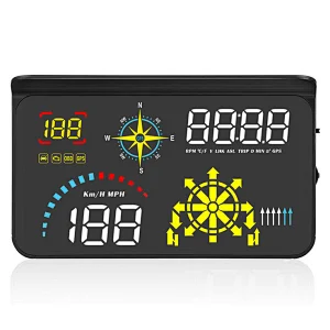 Universal Digital Speedometer For Car 5.8 Inch Large Screen GPS Avigation Lane Change Reminder HUD Car OBD USB Head Up Display