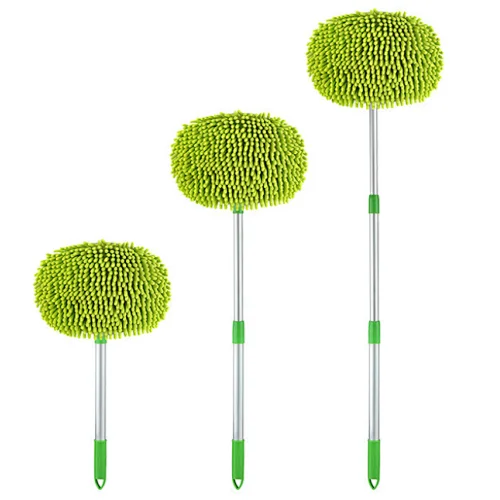 45" Chenille Microfiber Car Wash/Washing Brush with Long Handle Scratch-Free Car Washing Mop Kit Mitt Car Cleaning Kit