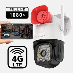 Outdoor 3Mp 4G waterproof PTZ camera security wifi network cctv IP camera with sound and light alarm