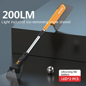 Car Cleaning Tools Extendable Alloy Winter Snow Shovel EVA Ice Scraper Car Windshield Snow Brush For Removing Frost and Snow