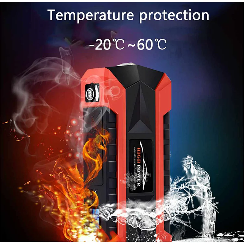 20000mAh multi function car jamper battery jump starter automotive booster batterie power bank charger auto