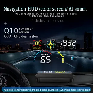 Universal Digital Speedometer For Car 5.8 Inch Large Screen GPS Avigation Lane Change Reminder HUD Car OBD USB Head Up Display