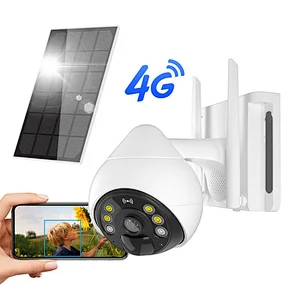 Outdoor 4G Network Solar Camera PTZ Security Cameras Wireless Auto Tracking CCTV Surveillance Ip Camera for Home/Baby Monitor