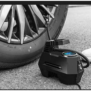 Portable Car Tire Inflator Air Compressor Pump Led Electric Car Tyre Inflator With pointer Pressure