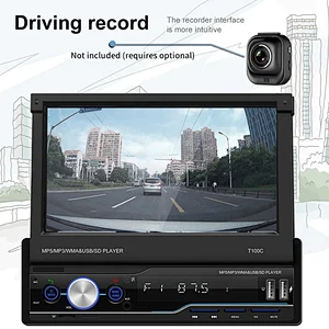 7'' Touchscreen Retractable Car Mp5 player with Carplay 1 Din Autoradio Stereo Audio Video Player System