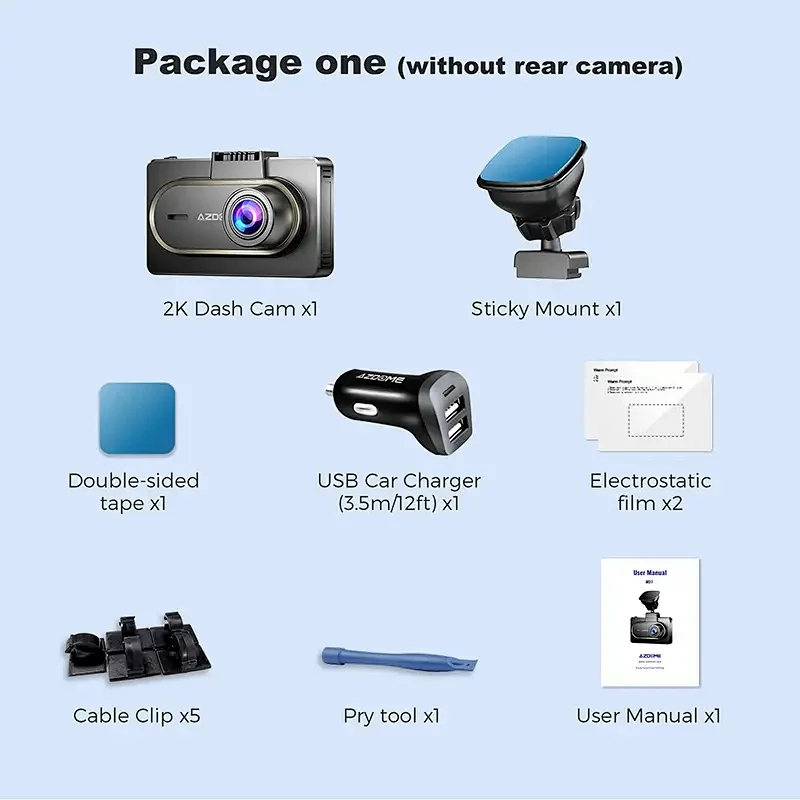 Dash Camera Video Recorder Built-in Night Vision GPS WIFI