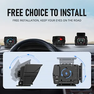 HUD Car Head Up Display OBD2 Gauge Display For All Vehicles Speedometer Projector System w/ GPS Navigation Compass