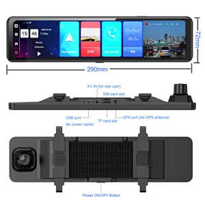 Android Rearview Mirror Dashboard Camera Car Dash Cam