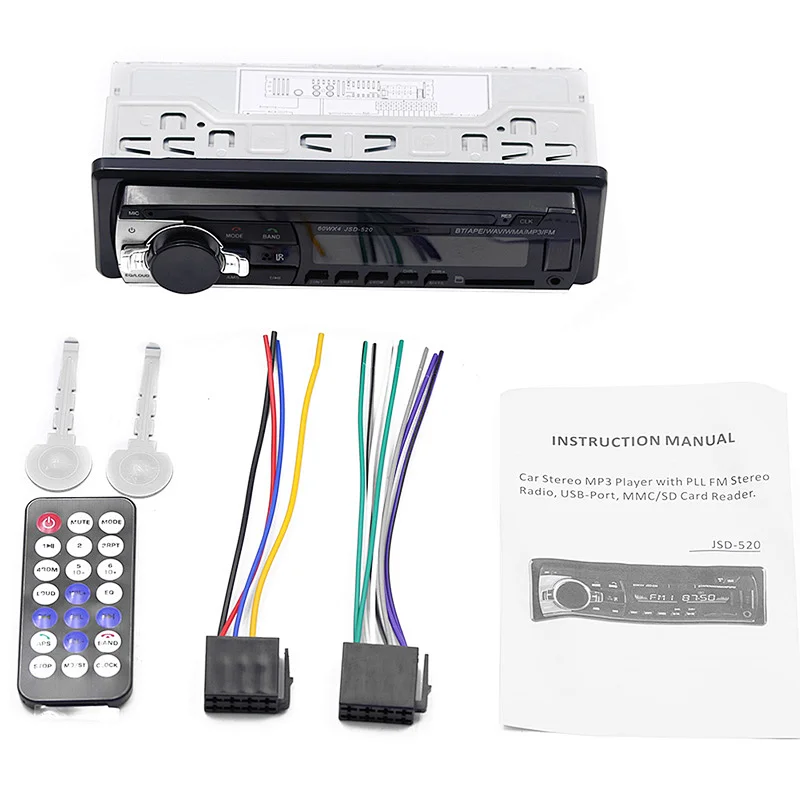 Universel Car MP3 Player Stereo Autoradio 1 din Car Radio BT 12V In-dash FM Aux In Receiver SD USB MP3 MMC WMA