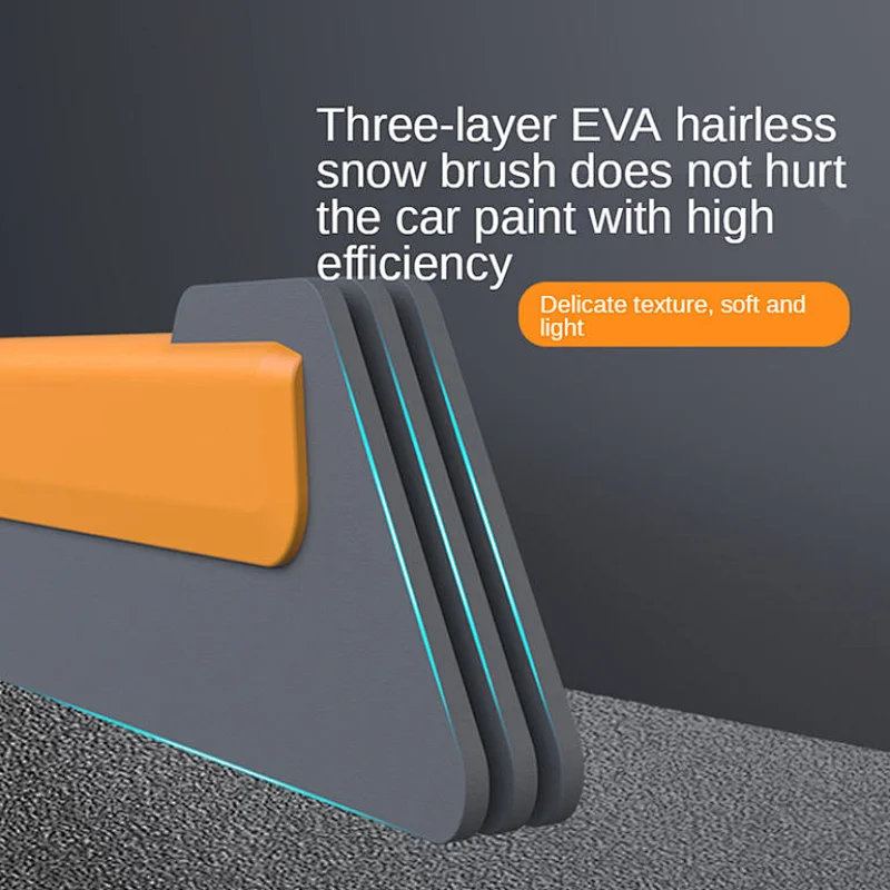 Car Cleaning Tools Extendable Alloy Winter Snow Shovel EVA Ice Scraper Car Windshield Snow Brush For Removing Frost and Snow