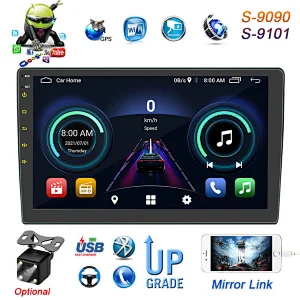 9/10 Inch 1+16 GB Touch Screen Android Car Radio Video Player 2 din Car Stereo dvd Mp5 Player W/ Carplay GPS Navigation