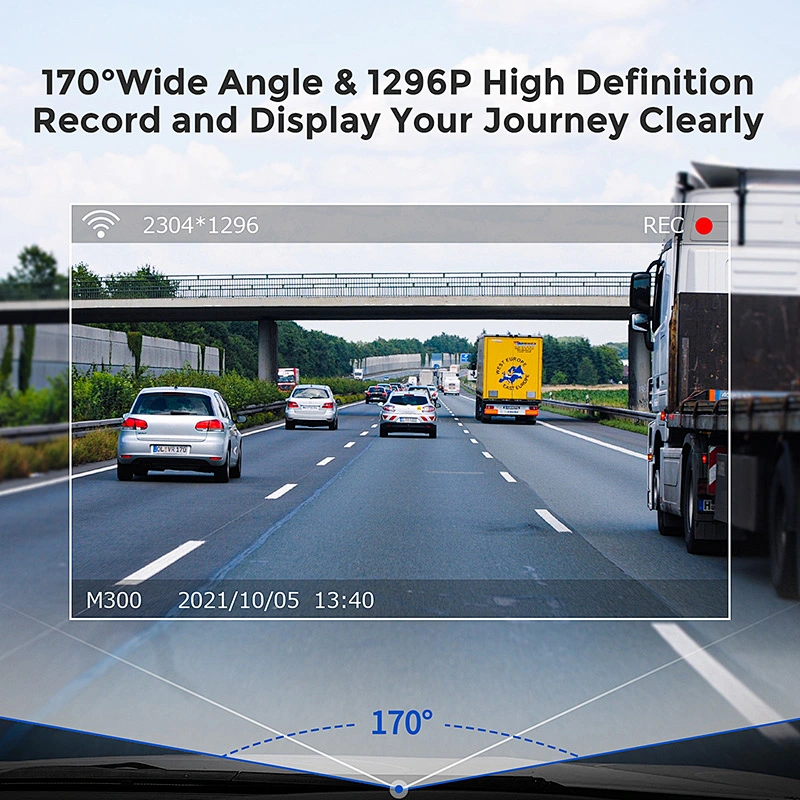 2K Dash Cam Dual Lens Dash Cam With WiFi Front and Rear 1080P dashcam Screenless Dashboard DVR Camera