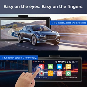 3 Channel Car Black Box Dash Cam 4K Car DVR 64GB/128GB eMMC Storage built-in APP WiFi GPS 1080P Front Cabin Rear 3 Cameras