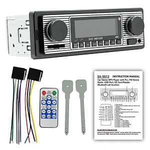 LCD Single DIN Car Stereo Receiver Car Radio Player Mp3 BT Hands Free Calling & Music Streaming/AM/FM Auto Radios Para Autos
