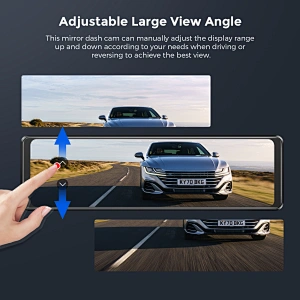 2K 10'' Touch Screen Driving Recorder Rear View Mirror Car Black Box Dashcam GPS Navigation Rearview Mirror Car DVR Camera