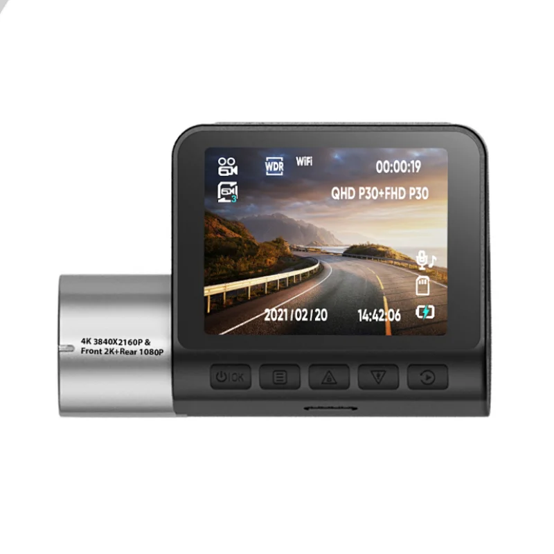 4K Dual Lens Dash cam 3840*2160P dashcam Car Dvr Camera Driving RecorderBuilt in GPS Wifi Sony IMX415 Censor Magnetic Bracket