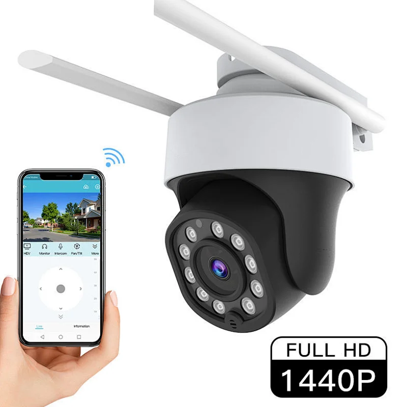 4MP Solar cctv Security Camera Outdoor wireless WiFi IP Camera Home Security System W/ Motion Detection Auto Tracking 2-Way Talk