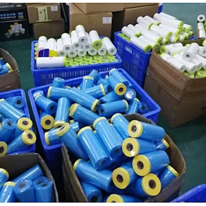 HDPE pre-taped automotive overspray masking film roll for use in painting car furniture wall floor