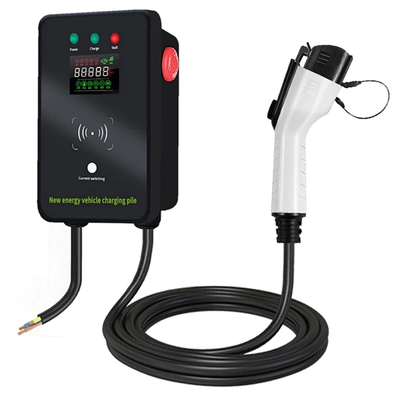 Evse Wallbox 32A EV Charging Station 7KW 11KW 22KW IP66 Electric Car Charger Wallbox type 2 cable 3 Phase Home Commercial Use