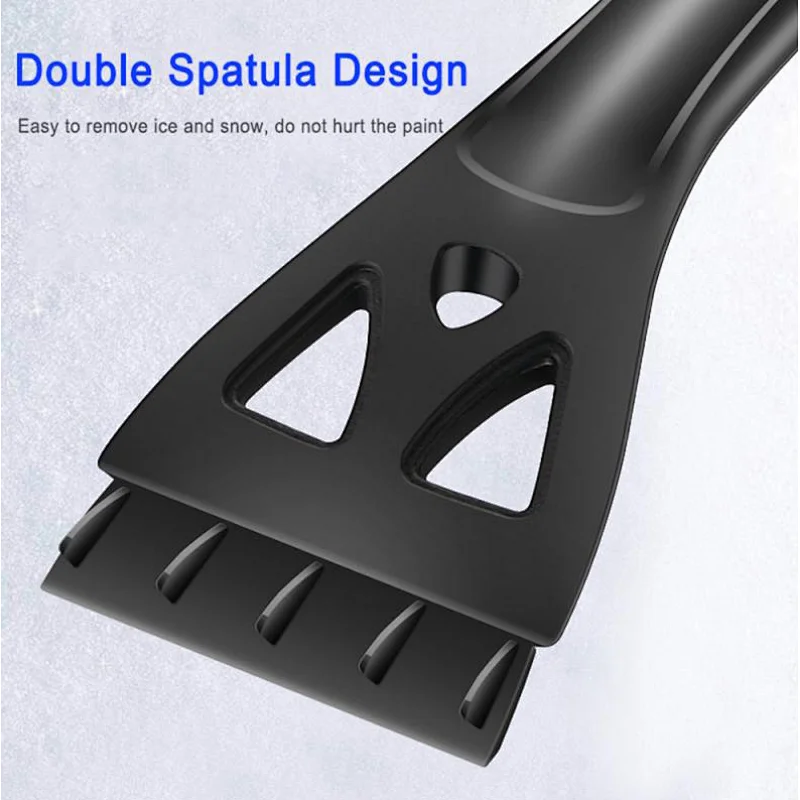 Snow Cleaning Tool 3-in-1Extendable Ice Scraper and Snow Brush Snow Scraper w/Pivoting Brush Head for Car Windshield