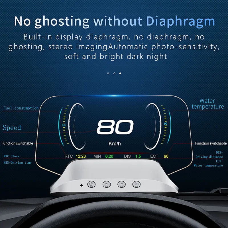 Obd cars head up display obd HUD diagnostic tools digital speedometer for car