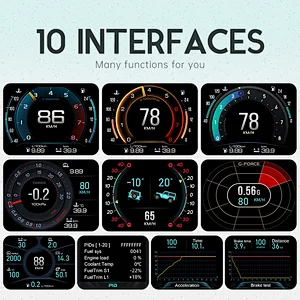 HUD Car Head Up Display OBD2 Gauge Display For All Vehicles Speedometer Projector System w/ GPS Navigation Compass