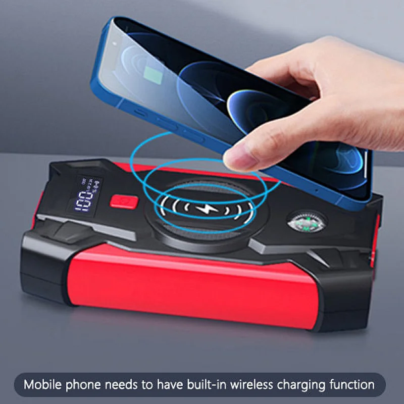 Hot sale 12-Volt 39800mAH Lithium Auto Jump Starter Box Car Battery Booster Pack Portable Power Bank Charger With Lighting