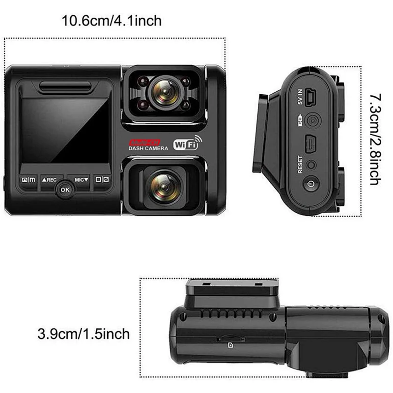 4k ADAS dash cam dual lens driving recorder camera built in GPS WIFI dashboard camera for car truck taxi
