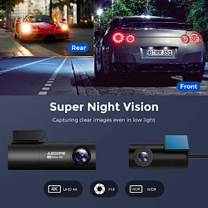 Dual Lens Dash Camera Dash Cam Front And Rear 4K Stealth Cam Driving Recorder For Car