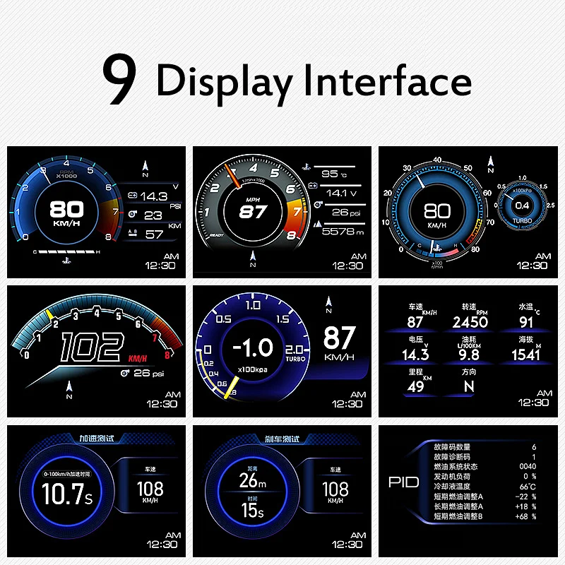 Smart Digital Auto HUD Heads Up Display GPS Speedometer Car OBD Gauge Hot Vehicle Electronics